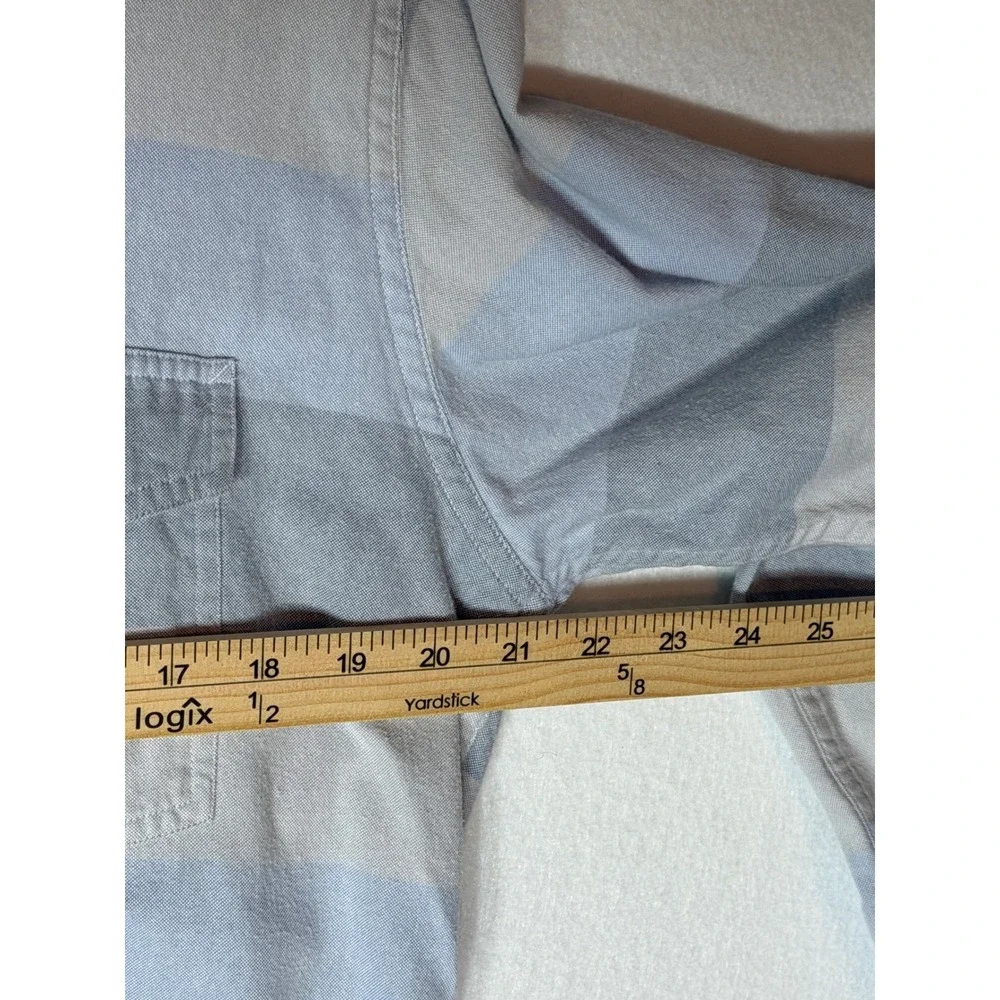 Barbour Sailor Shirt Men's Long Sleeve Button Down Plaid Blue Grey Size‎ M